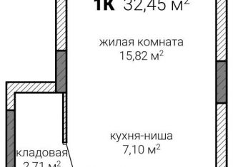 Квартира на продажу свободная планировка, 32.5 м2, Нижний Новгород, Советский район