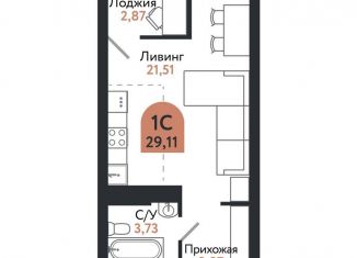 1-комнатная квартира на продажу, 29.1 м2, Томская область