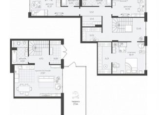 Продаю 3-комнатную квартиру, 138.7 м2, Тюмень, ЖК Скандиа Квартал у Озера, улица Алексея Сергиенко, 11