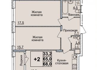 2-ком. квартира на продажу, 68 м2, Нижний Новгород, метро Горьковская