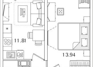 Продаю однокомнатную квартиру, 37.3 м2, Санкт-Петербург, муниципальный округ Финляндский