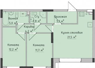 Продается двухкомнатная квартира, 63 м2, Ижевск, ЖК Холмогоровский