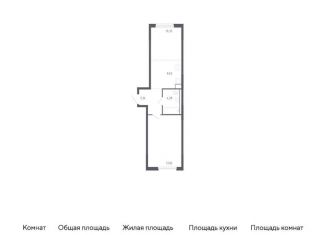Продаю однокомнатную квартиру, 46.3 м2, Тюмень, жилой комплекс Чаркова 72, 1.2