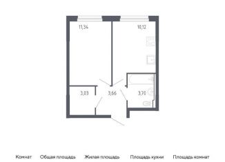 Продаю 1-комнатную квартиру, 31.9 м2, Тюмень, жилой комплекс Чаркова 72, 1.2