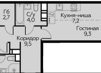 Продается трехкомнатная квартира, 59 м2, поселение Филимонковское, ЖК Цветочные Поляны, Золотошвейная улица, 6