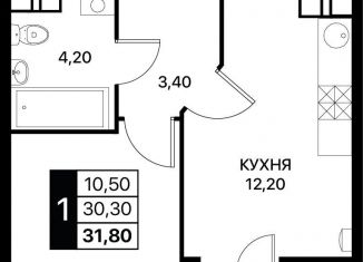 Продажа 1-комнатной квартиры, 31.8 м2, Ростовская область