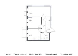Продажа 2-комнатной квартиры, 51.9 м2, Московская область