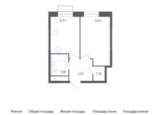 Продается 1-комнатная квартира, 33.9 м2, Московская область, жилой квартал Новоград Павлино, к6