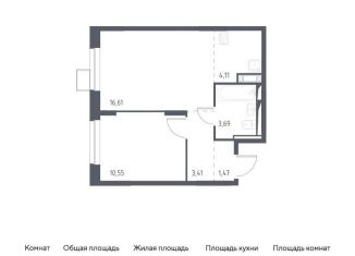 Продается однокомнатная квартира, 39.8 м2, Московская область, микрорайон Пригород Лесное, к5.2