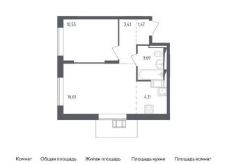 Продаю однокомнатную квартиру, 39.8 м2, Московская область, микрорайон Пригород Лесное, к5.1