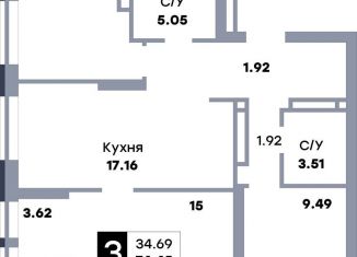 Продажа 3-комнатной квартиры, 28.5 м2, Самарская область