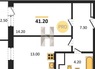 Продается однокомнатная квартира, 41.8 м2, Новосибирск, метро Студенческая