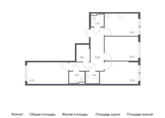 Продаю 3-комнатную квартиру, 78.3 м2, Москва, жилой комплекс Остафьево, к22