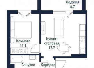 Продается 1-ком. квартира, 35.4 м2, Челябинская область