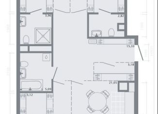Продаю трехкомнатную квартиру, 104.9 м2, Татарстан, улица Островского