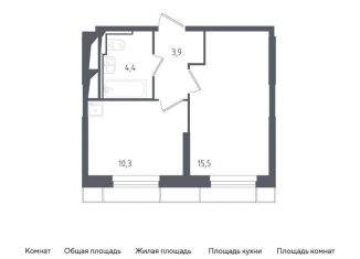 Продается однокомнатная квартира, 33.7 м2, Московская область, жилой комплекс Спутник, 20