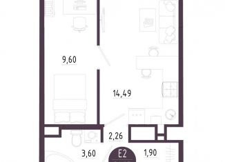Продажа 1-комнатной квартиры, 31.9 м2, Тула