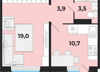 Однокомнатная квартира на продажу, 37.1 м2, село Криводановка