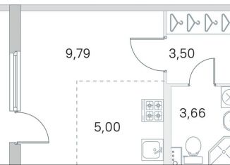 Продам квартиру студию, 24.8 м2, посёлок Стрельна, ЖК Любоград