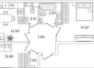 Продажа 2-комнатной квартиры, 64.2 м2, Санкт-Петербург, муниципальный округ Сосновая Поляна