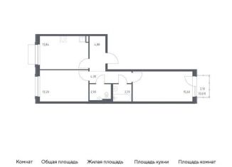 Продается двухкомнатная квартира, 58.1 м2, поселение Кокошкино, жилой комплекс Новое Внуково, к31