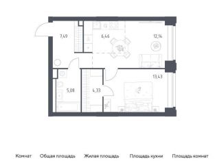 2-комнатная квартира на продажу, 48.9 м2, Москва, метро Минская, жилой комплекс Нова, к3