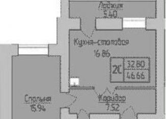 2-комнатная квартира на продажу, 44 м2, Новосибирск, улица Романтиков, 10, метро Площадь Гарина-Михайловского