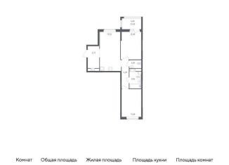 Продаю 2-комнатную квартиру, 58.4 м2, Ленинградская область