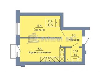Продам однокомнатную квартиру, 37.9 м2, Оренбург, Промышленный район