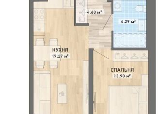Продам 1-комнатную квартиру, 42.9 м2, Екатеринбург, ЖК Нова парк