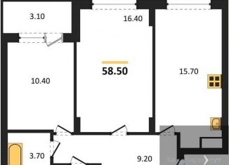 Продается двухкомнатная квартира, 57.9 м2, Воронежская область