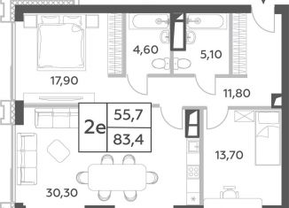 Продажа 3-комнатной квартиры, 83.4 м2, Москва, проспект Генерала Дорохова, вл1к1, район Раменки