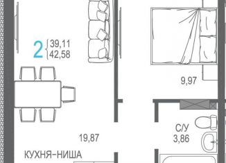 Продажа 1-ком. квартиры, 42.6 м2, Крым