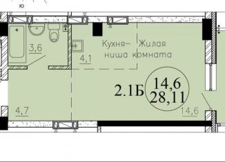Продаю квартиру студию, 29 м2, Новосибирск, метро Площадь Маркса, Широкий переулок