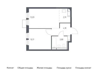 Продаю 2-комнатную квартиру, 34.2 м2, деревня Путилково