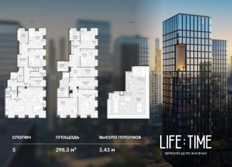 Продажа пятикомнатной квартиры, 298.3 м2, Москва