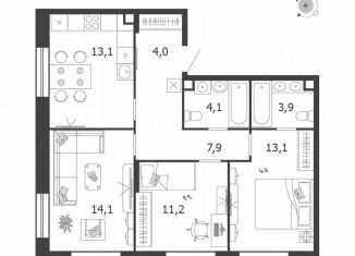 Продаю 3-комнатную квартиру, 71.3 м2, Москва, ЖК Шагал, 3-я очередь, к8