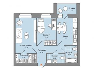 Продажа 2-комнатной квартиры, 56 м2, Киров, улица Дмитрия Козулева, 2к1