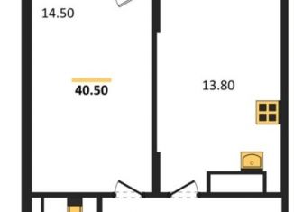 Продажа 1-комнатной квартиры, 41 м2, Симферополь, улица Беспалова, 45Б, Киевский район