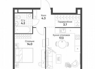 1-ком. квартира на продажу, 43.5 м2, Москва, метро Савеловская, Октябрьская улица, 103