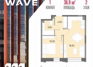 Продам 1-ком. квартиру, 36.9 м2, Москва