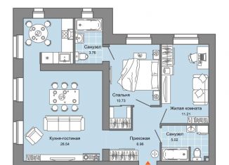 Продается 2-комнатная квартира, 66 м2, Киров, улица Дмитрия Козулева, 2к1