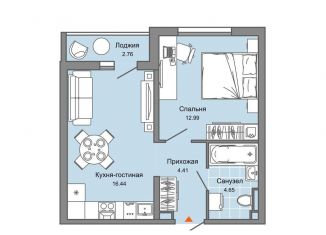 Продаю 1-комнатную квартиру, 39 м2, Ульяновск, жилой комплекс Светлые кварталы, 2, Заволжский район