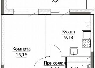 Продаю 1-комнатную квартиру, 40.9 м2, посёлок Красный Бор