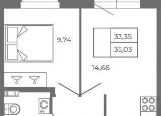 Продаю 1-комнатную квартиру, 33.4 м2, Сертолово