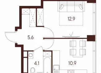 Продаю 1-комнатную квартиру, 33.5 м2, Москва, Хорошевский район