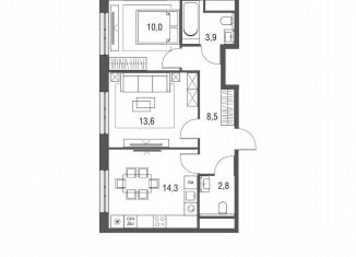 Продам 2-комнатную квартиру, 53.4 м2, Москва, район Метрогородок, Тагильская улица, 2к1