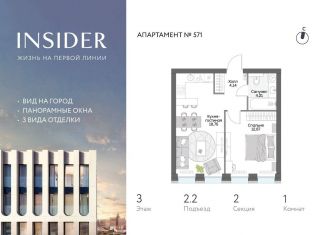 Продается 1-ком. квартира, 40.2 м2, Москва, метро Автозаводская, Автозаводская улица, 24к1