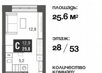 Продаю квартиру студию, 25.4 м2, Москва, проезд Серебрякова, 11к2, ЖК Сильвер