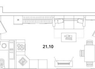 Продажа квартиры студии, 29.3 м2, Санкт-Петербург, Планерная улица, 99, метро Комендантский проспект